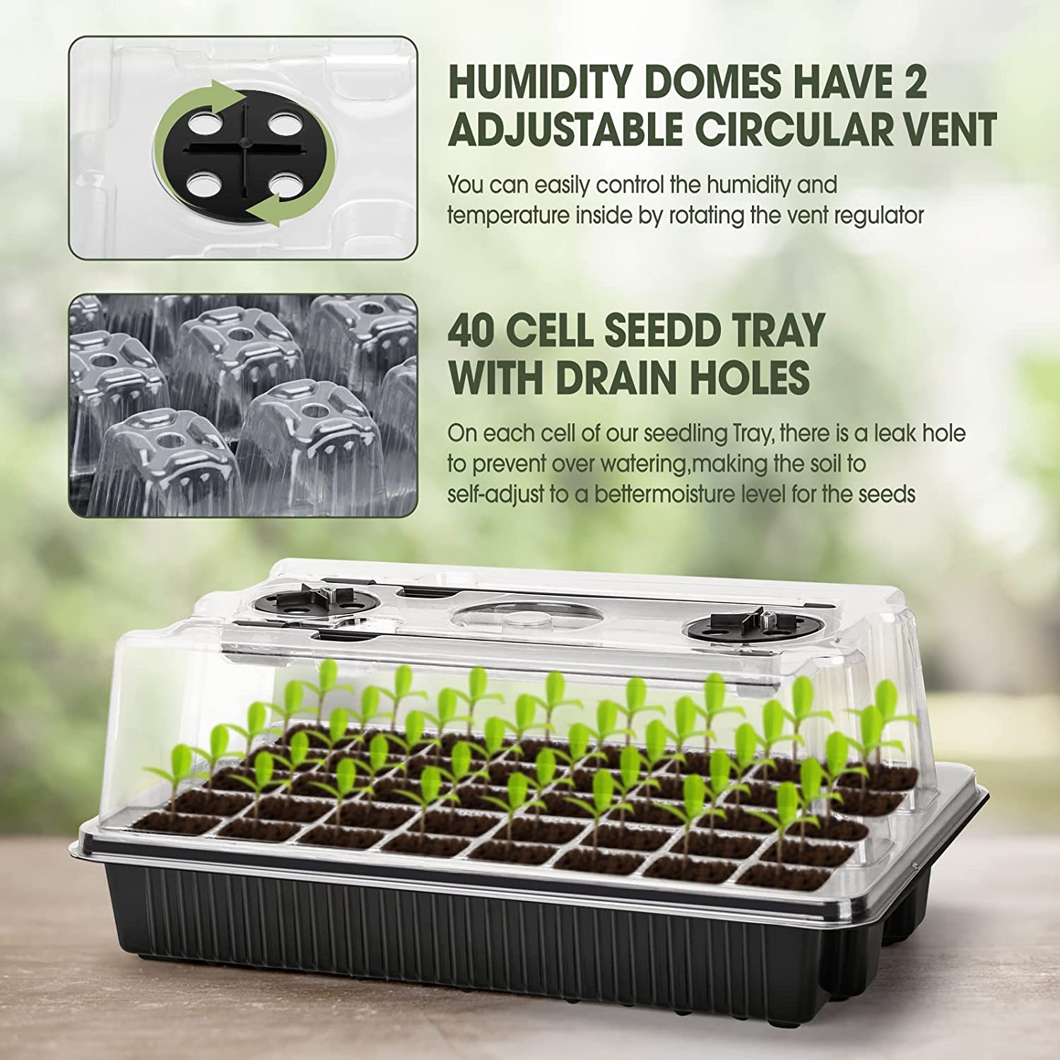 【Best 】1 Set, Seed Starter Tra - Humidity Dome Kit recensie en prijs