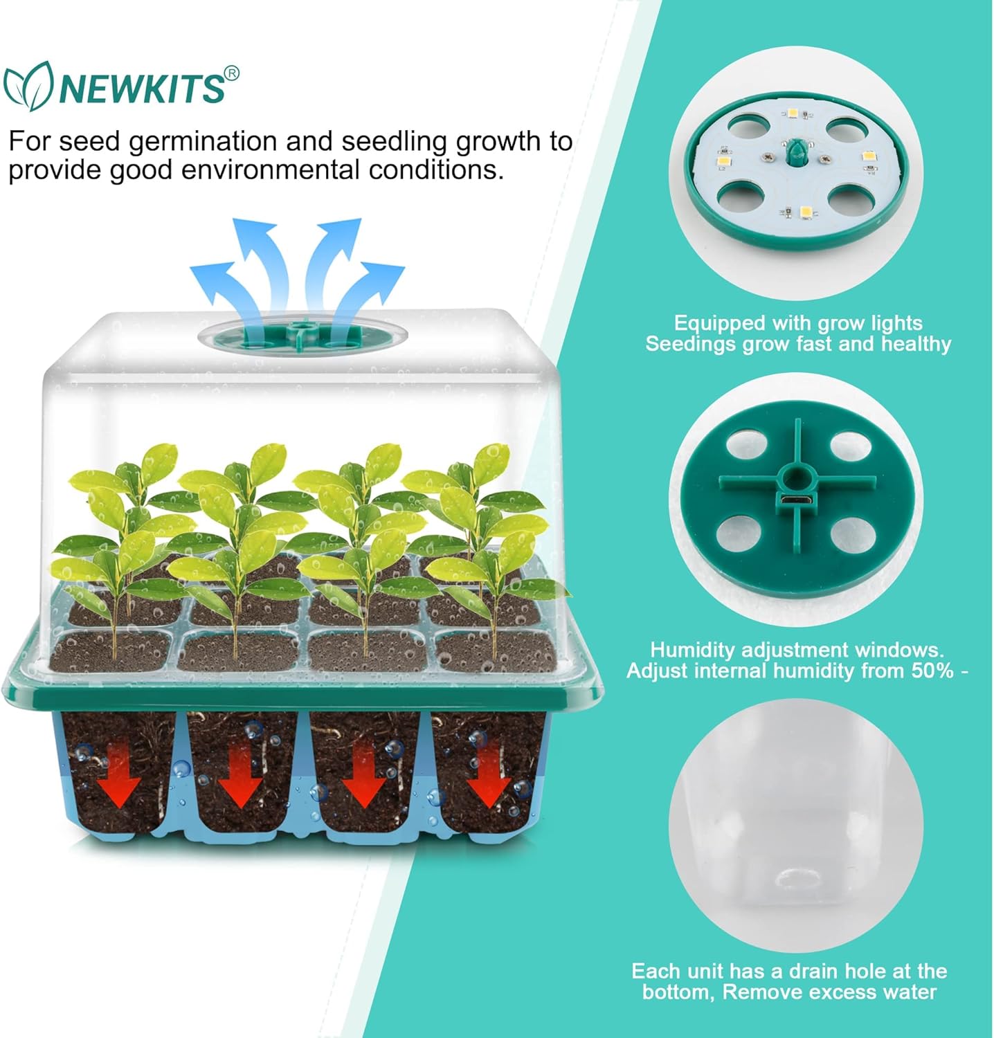 Seed Starter Tray with Grow Li - Humidity Dome Kit recensie en prijs