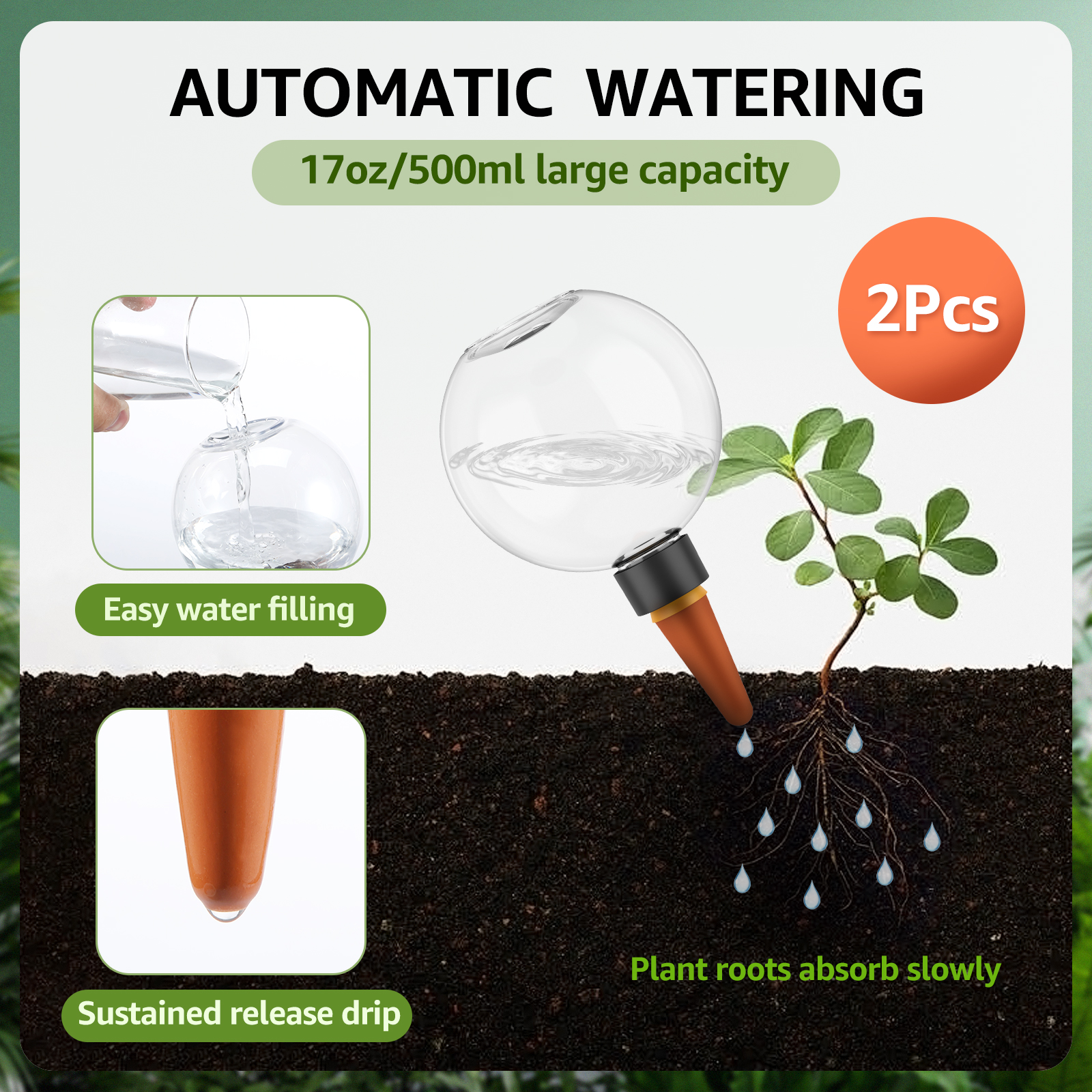 2/4Pcs 500ML Automatic Drip Ir - Self Watering Insert recensie en prijs