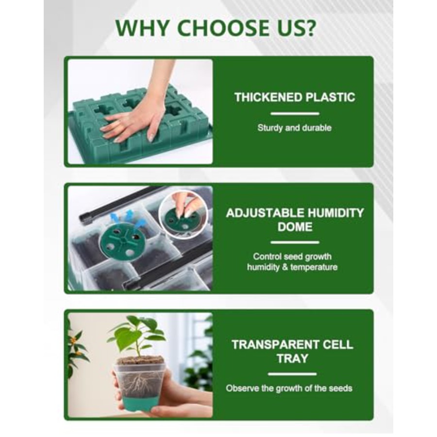 Seed Starter Kit with Grow Lig - Humidity Dome Kit recensie en prijs