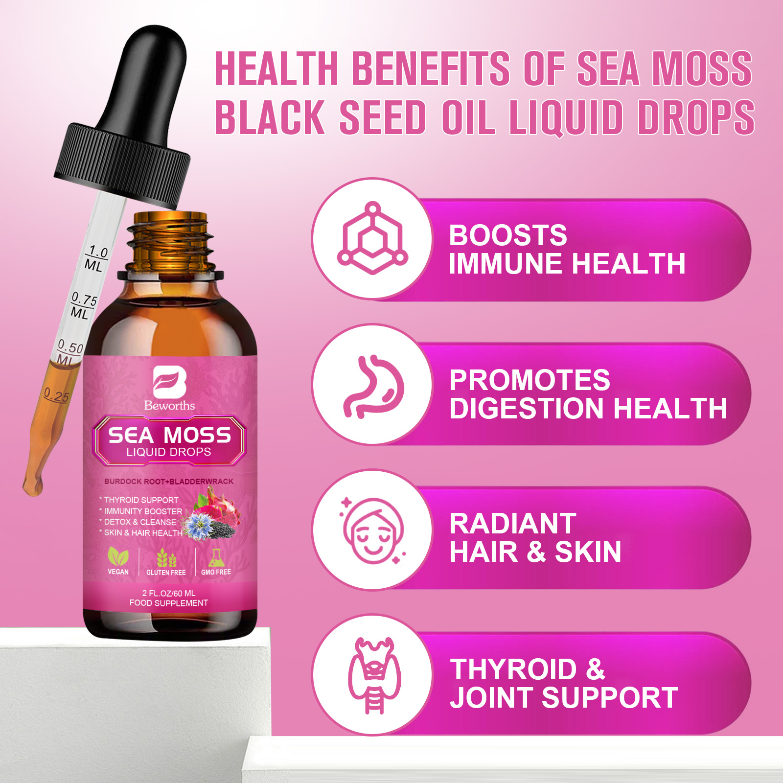 BEWORTHS 3000MG Seamoss Liquid - Root Stimulator Liquid recensie en prijs