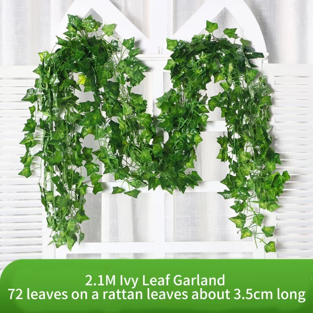 2.1M Green Ivy Leaf Hanging Vi - Sphagnum Moss Dry recensie en prijs