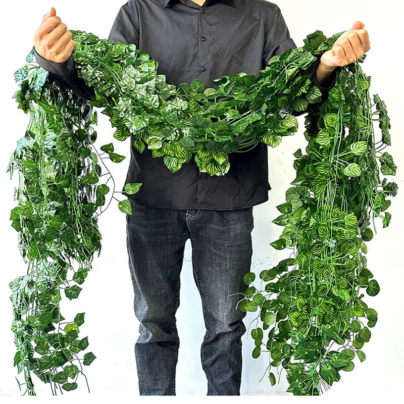 2.1M Green Ivy Leaf Hanging Vi - Sphagnum Moss Dry recensie en prijs