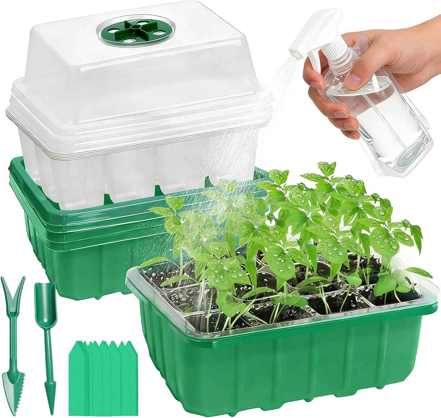 5-Pack Seed Starter Tray Kit w - Humidity Dome Kit recensie en prijs