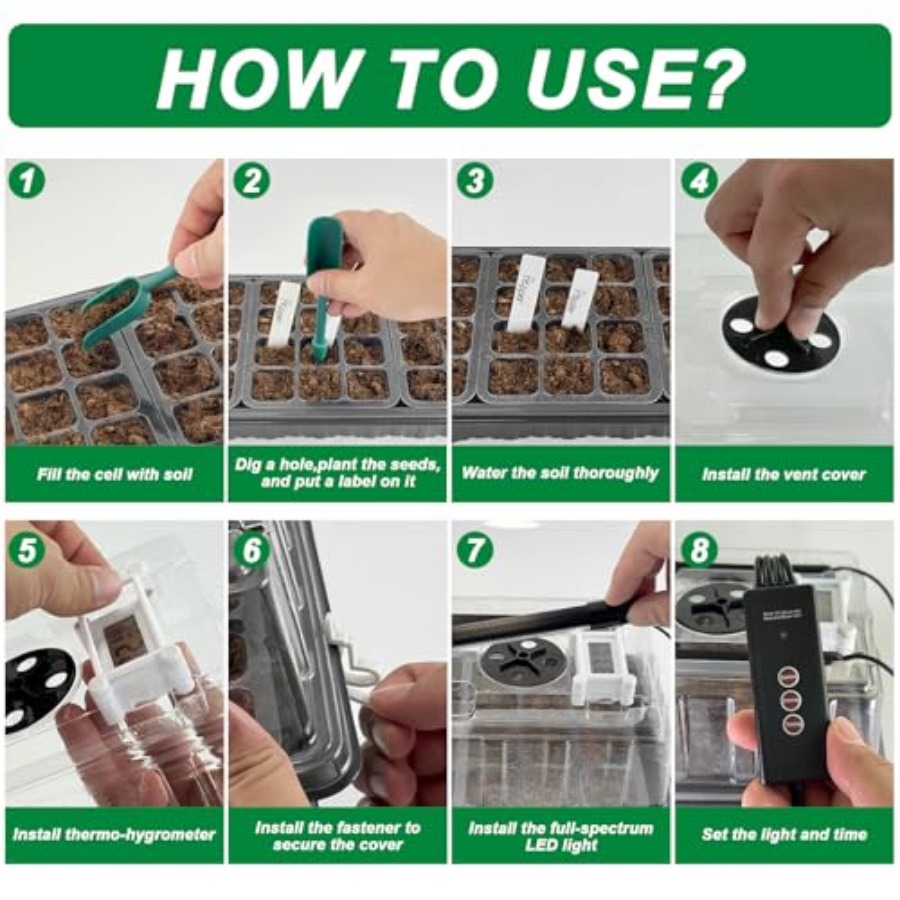 Seed Starter Tray with Grow Li - Humidity Dome Kit recensie en prijs