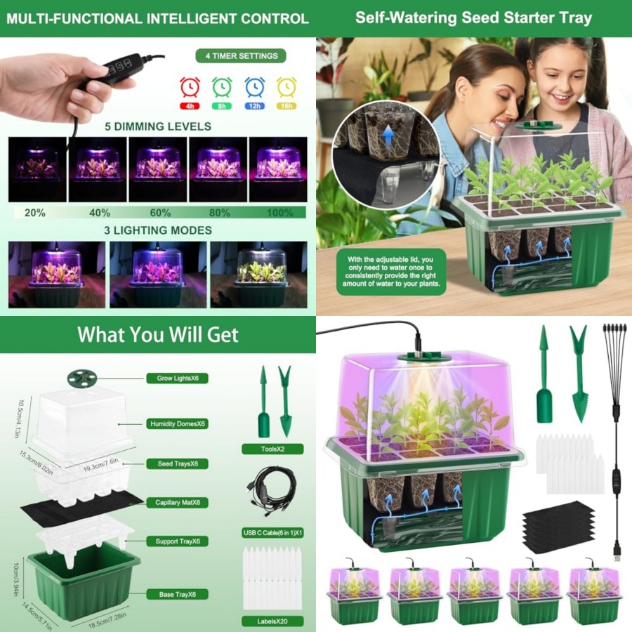 Seed Starter Tray with Light,  - Humidity Dome Kit recensie en prijs
