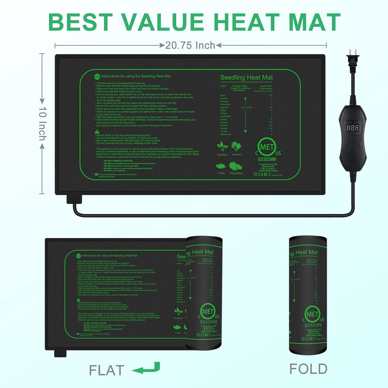 Seedling Heat Mat With Digital - Rooting Gel Clone recensie en prijs