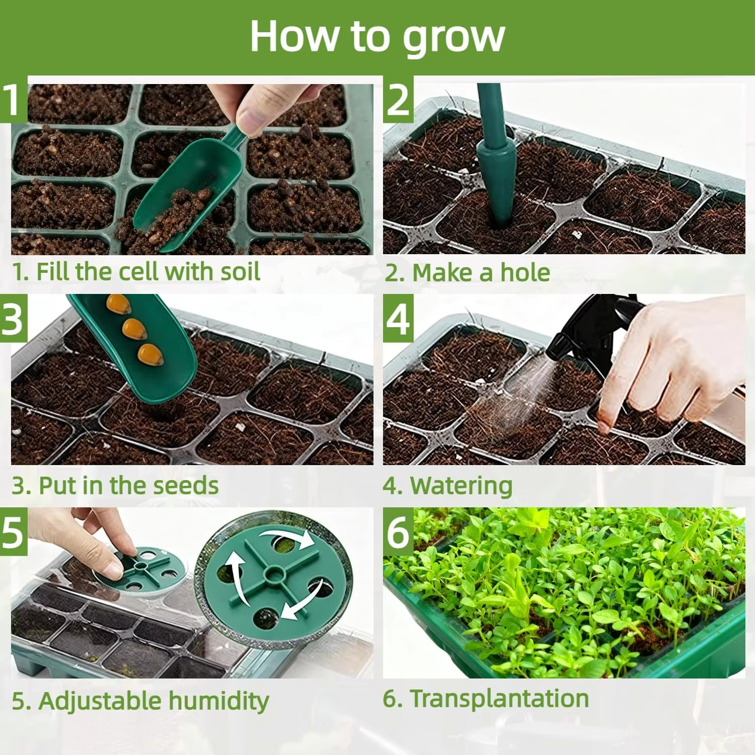 3Pcs Seed Starter Tray Mini Gr - Humidity Dome Kit recensie en prijs