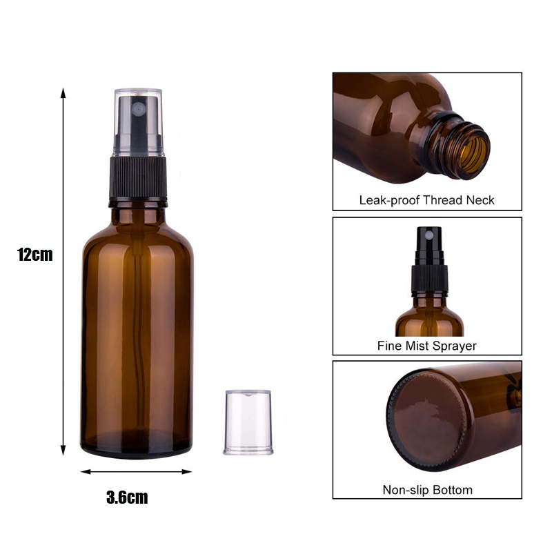 4pcs 50ml Amber Glass Spray Bo - Misting Bottle Fine recensie en prijs