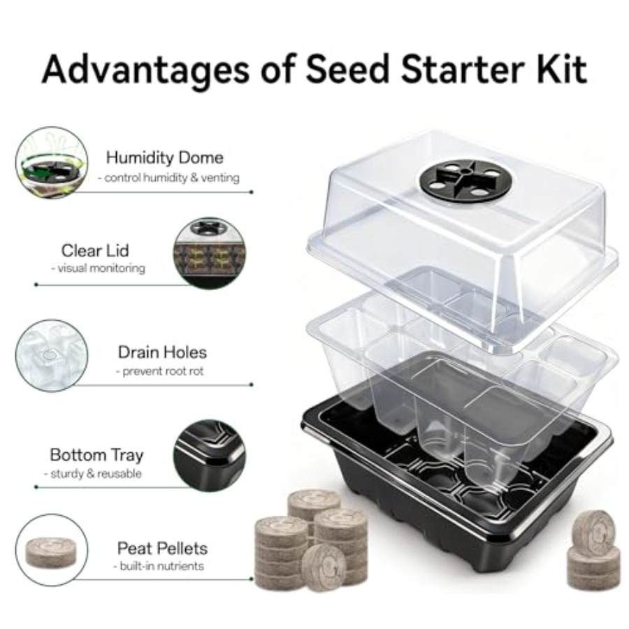 8 Pack Seed Starter Tray with  - Peat Pellet Tray recensie en prijs